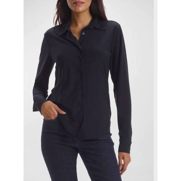 NEW COMMANDO classic button down shirt in black - Picture 1 of 4